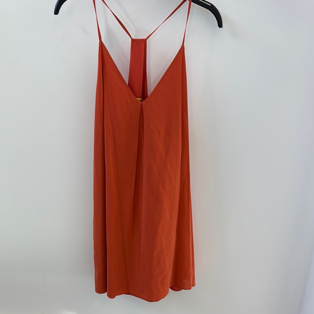 Chic Orange Sleeveless Dress